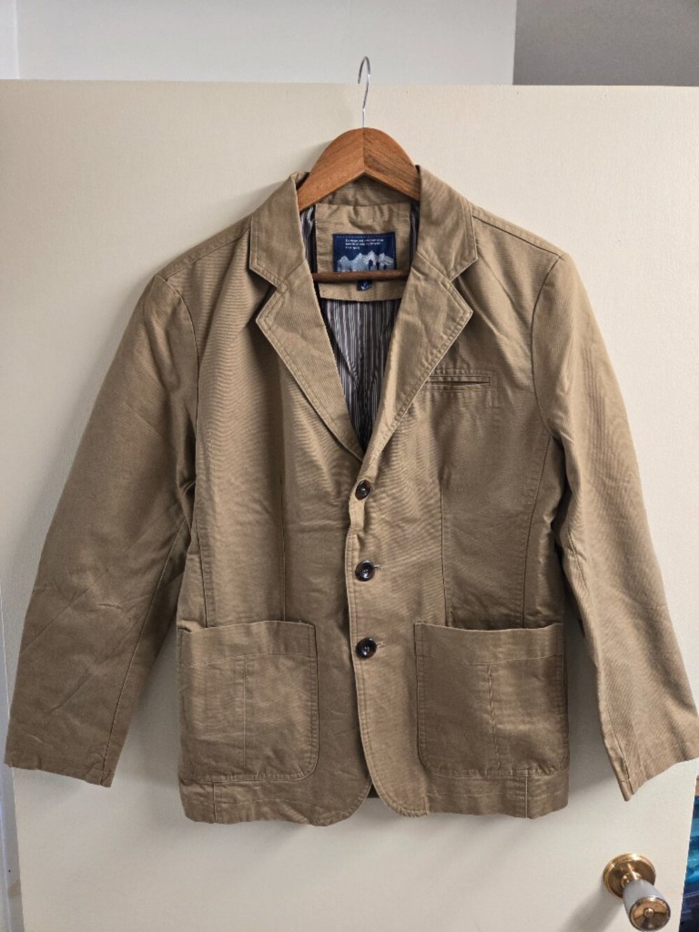 Khaki Men's Medium Slim Blazer (21" PTP)